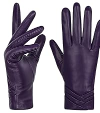 Women Leather Gloves Touchscreen