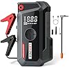 LEEPEE TM16K Car Jump Starter with Air Compressor, 12V Power Bank for 9L Gas & 8L Diesel Engines, 3000Amps 150PSI Car Battery Booster with 3 Modes Flashlight, LCD Display Car Battery Jump Starter