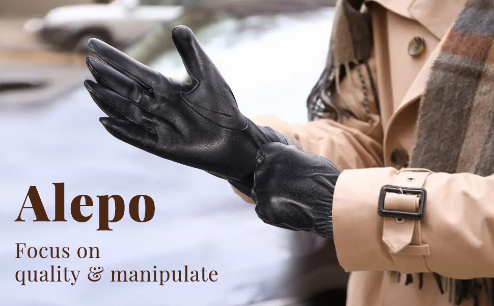 large women''s leather gloves