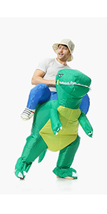 Inflatable Costume Riding Dinosaur Halloween