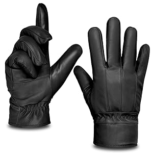 touchscreen leather gloves men