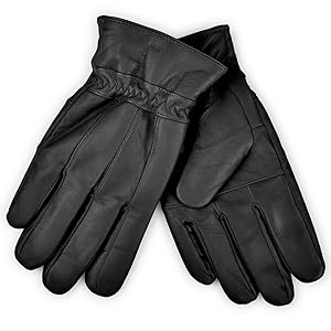 touchscreen leather gloves man