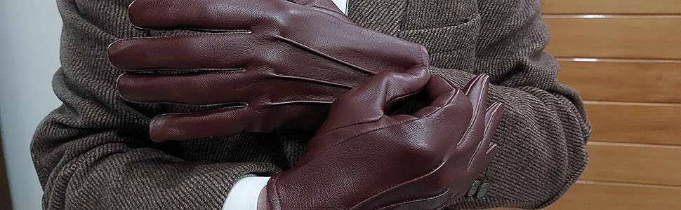 Oxblood Sheep Leather Driving gloves