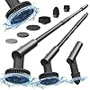 HOTO Electric Spin Scrubber, IPX7 Full Body Waterproof Bathroom Shower Cleaning Brush, Shower Scrubber Brush with Long Handle, 6 Brush Heads, Power Scrubber for Shower, Bathroom, Floor, Tile