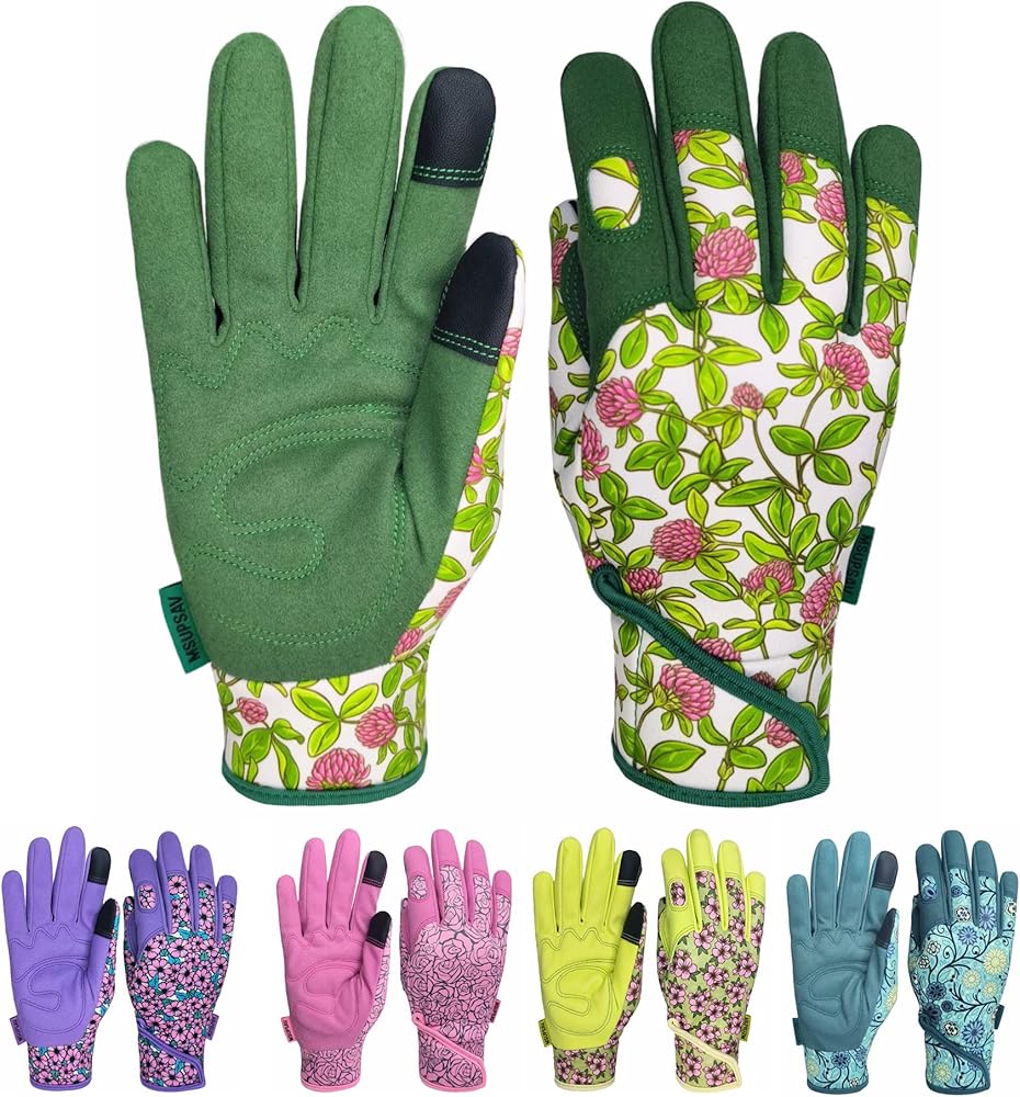 Thorn Proof&Puncture Resistant Gardening Gloves with Grip,Garden Gloves for Women, Leather Work Gloves,Gifts