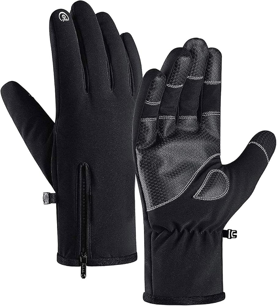 100% Waterproof Winter Gloves -30℉ Warm Windproof All Fingers Touch Screen Gloves for Men Skiing and Outdoor Work