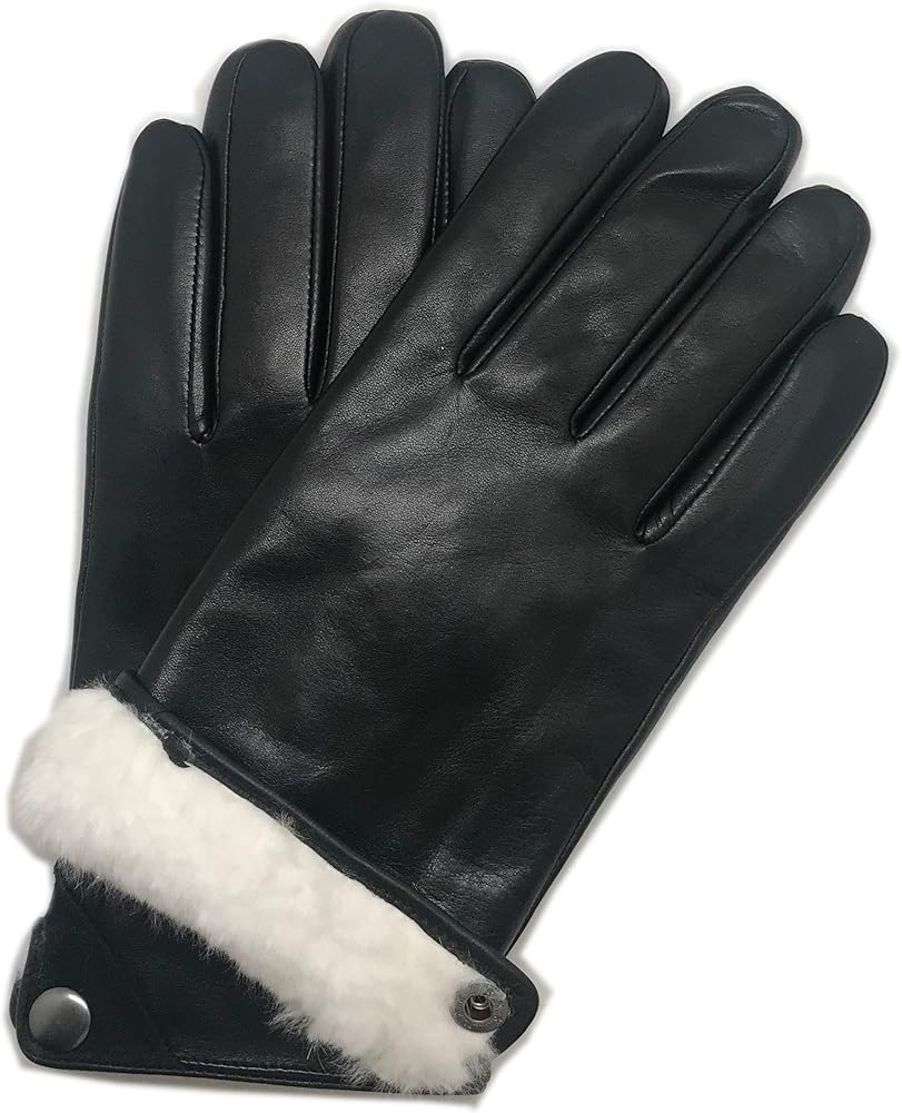 YISEVEN Men's Lambskin Leather Gloves