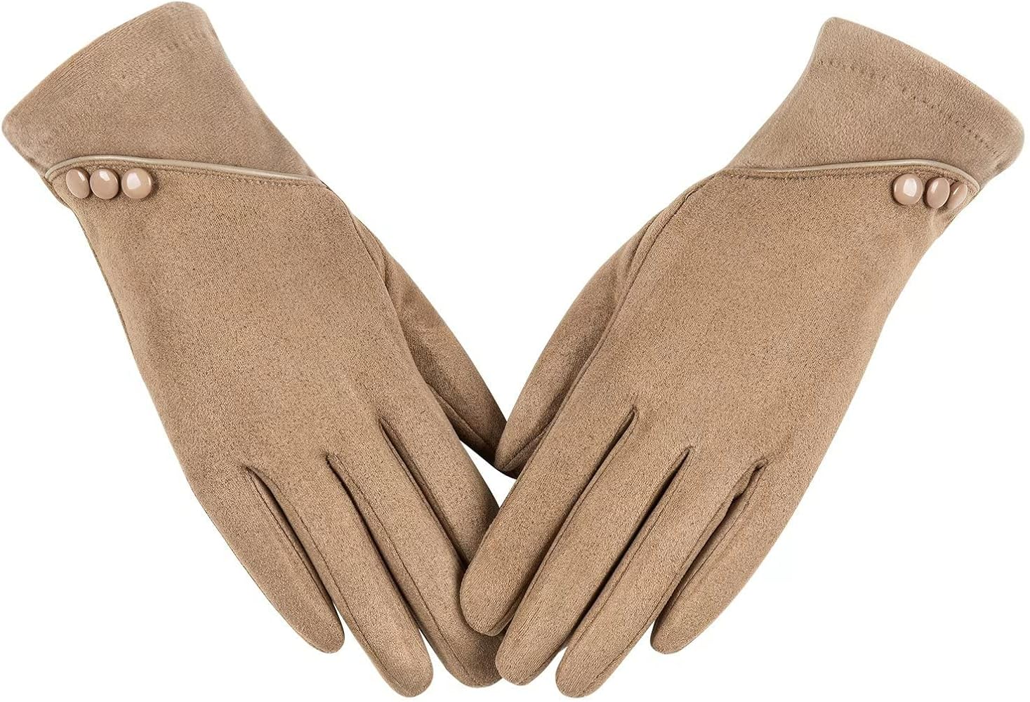 Womens Winter Warm Gloves With Sensitive Touch Screen Texting Fingers, Fleece Lined Windproof Gloves