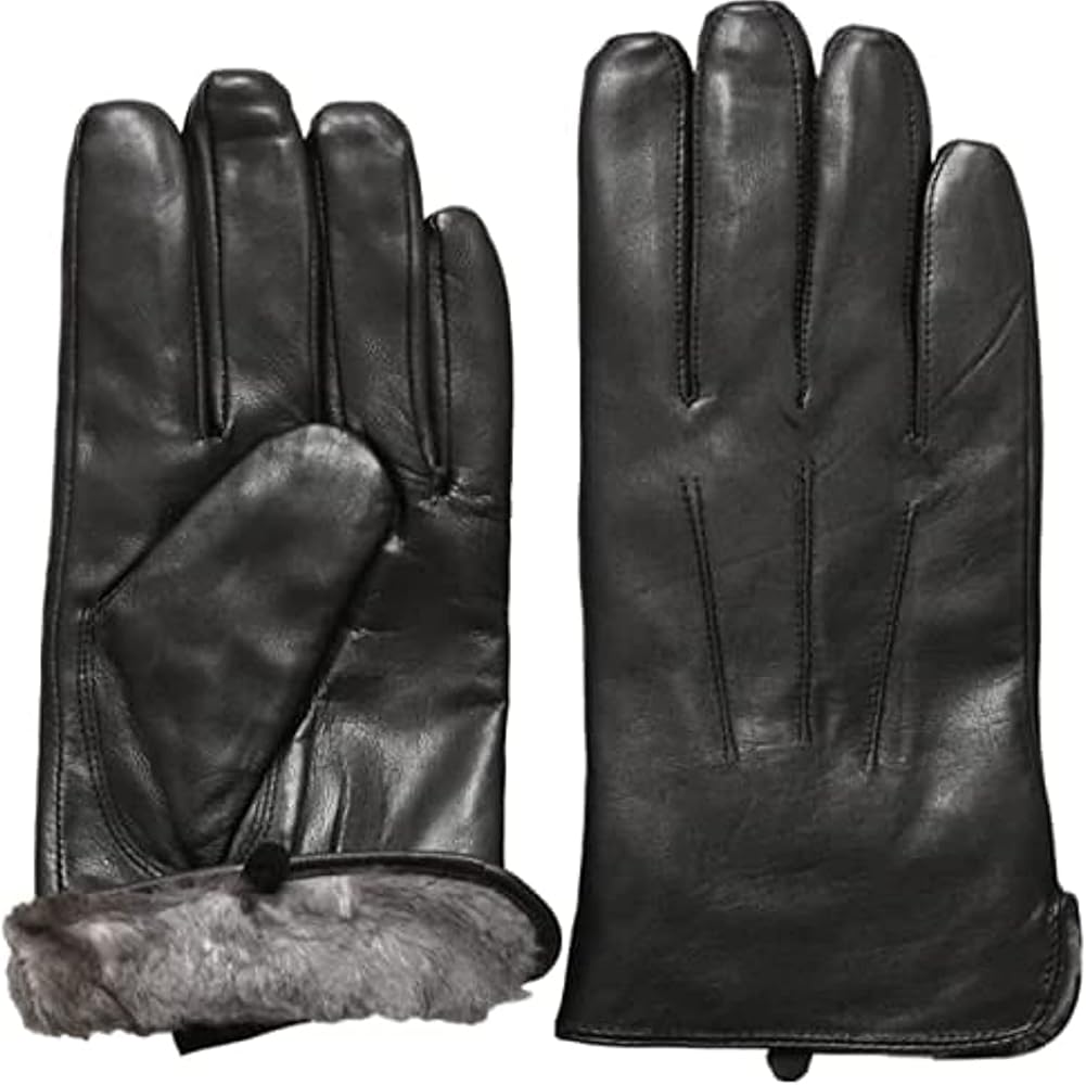 Exude Elegance with Mens Rabbit Fur Lined Gloves in Rabbit Fur Lining Nice Camping Leather Gloves Sheepskin