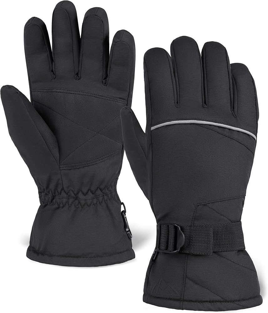 Tough Outdoors Kids Snow Gloves - Kids Ski Gloves & Snowboarding Gloves - Kids Winter Gloves & Toddler Snow Gloves - Kids Waterproof Gloves - Girls Boys Winter Gloves - Insulated Waterproof Gloves