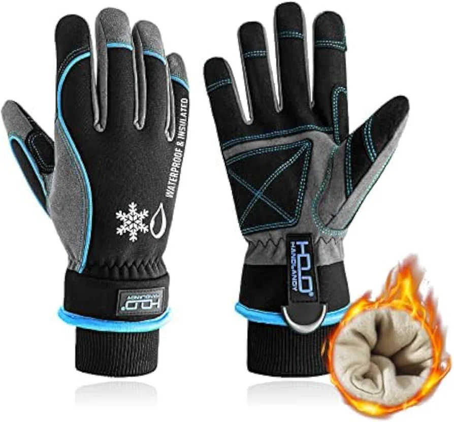 Cold Weather Work Gloves Waterproof Winter Work Gloves Men Women Touchscreen Insulated Gloves with Thermal Fleece