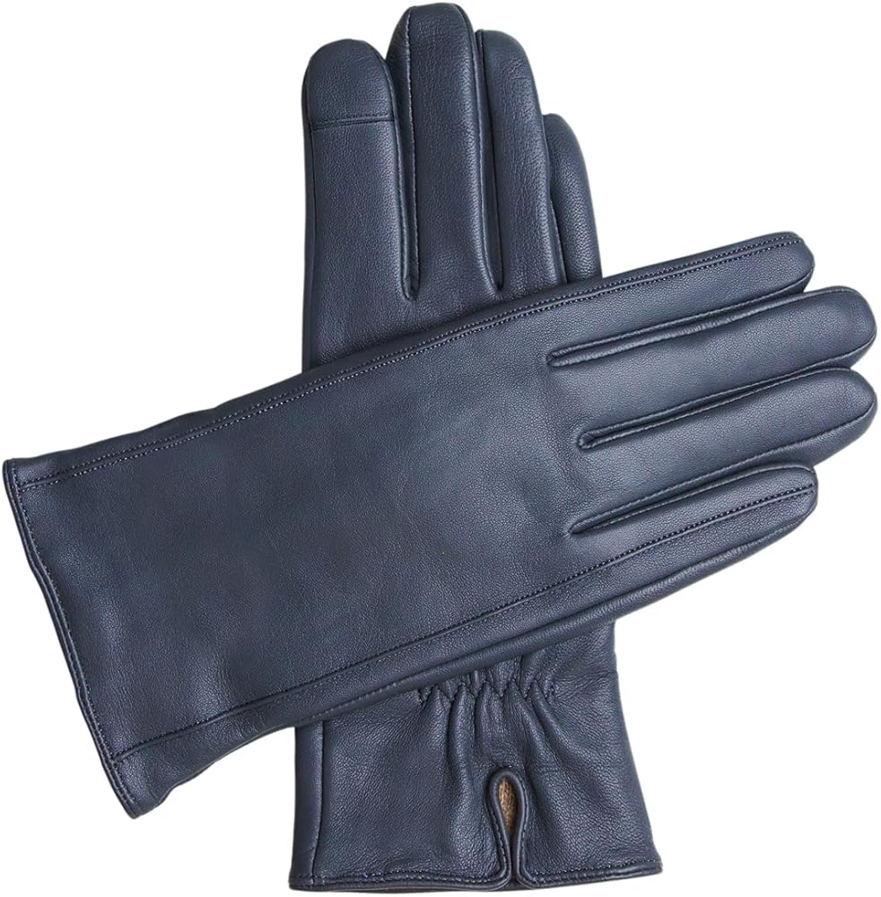 Downholme Touchscreen Leather Cashmere Lined Gloves for Women