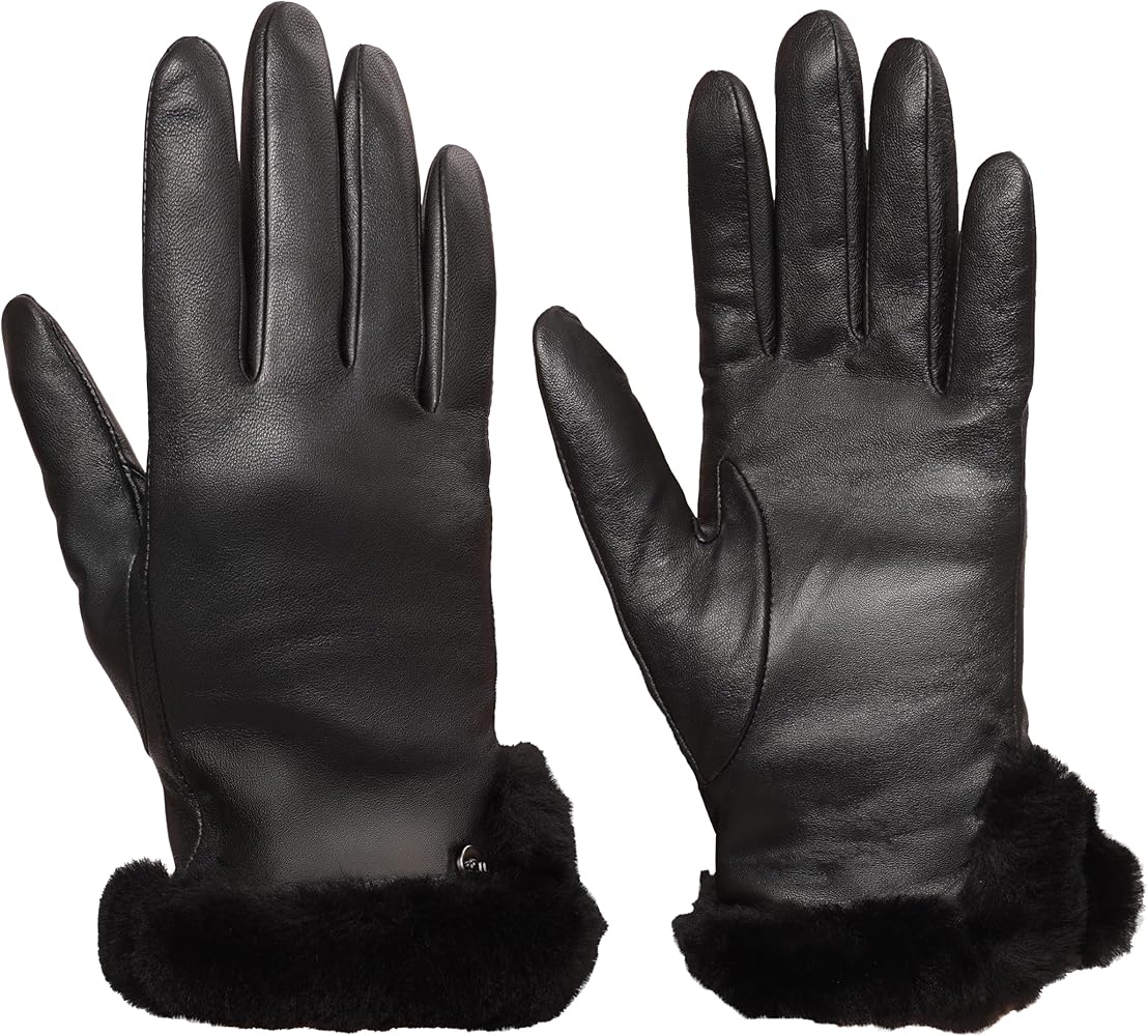 UGG Women's Leather Sheepskin Vent Gloves