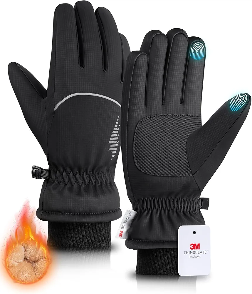 rivmount Winter Gloves Women Men, Thermal Ski Gloves for Cold Weather with Warm, Waterproof, Touchscreen for Running, Skiing