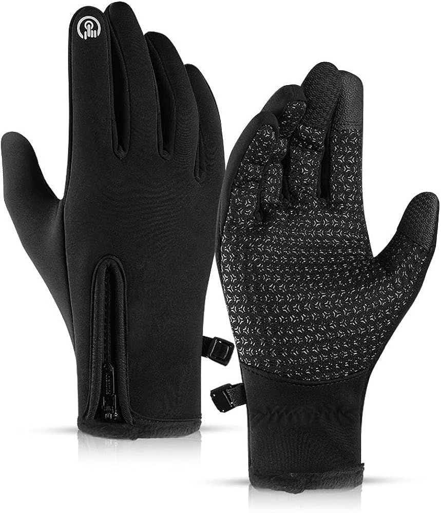 Mens Winter Gloves -30℉ Thick Warm 100% Fully Waterproof Touch Screen Anti-Slip Fullfinger Gloves