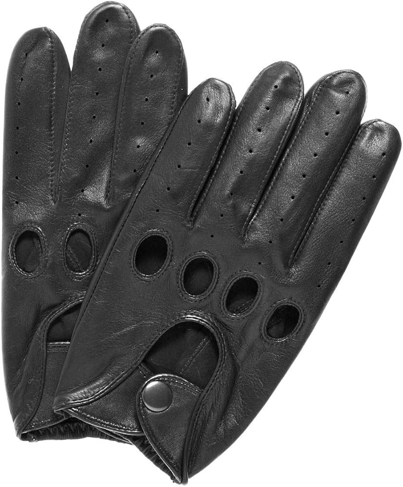 Pratt & Hart Silverstone Men’s Leather Driving Gloves (Unlined) Great for Bikers and Motorcycle Enthusiasts (Sheepskin)