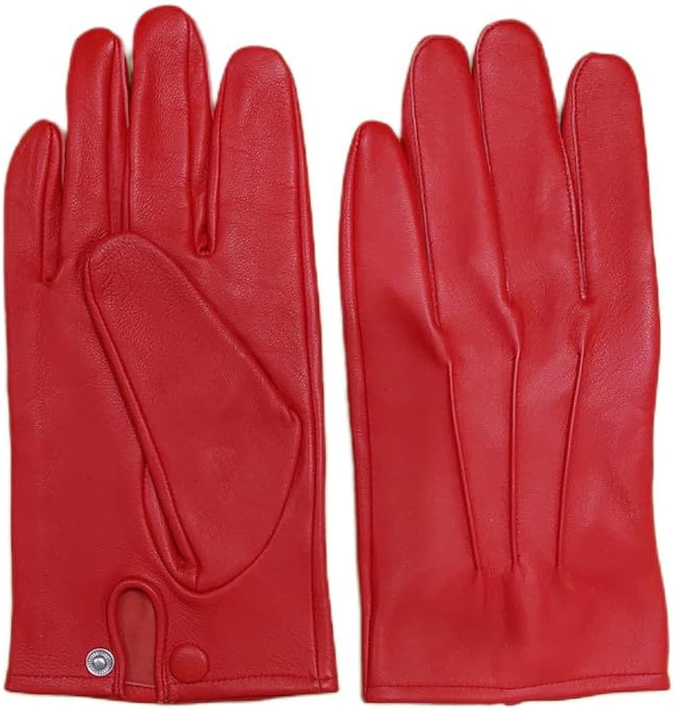 Men's Dress Driving Genuine Sheep Leather Unlined Gloves