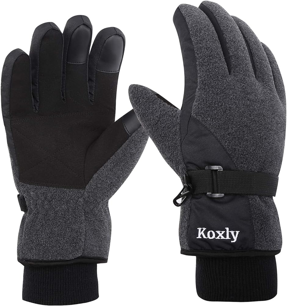 Winter Gloves Waterproof Windproof 3M Insulated Gloves 3 Fingers Dual-layer Touchscreen Gloves for Men and Women