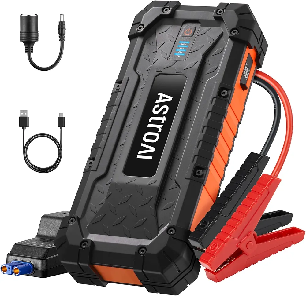 AstroAI S8 Ultra Battery Jumper Starter Portable, 4000A Car Jump Starter for Up to 10.0L Gas & 8.0L Diesel Engines, 88.8Wh Portable 12V Jump Box with USB Quick Charge and DC/Type C Port