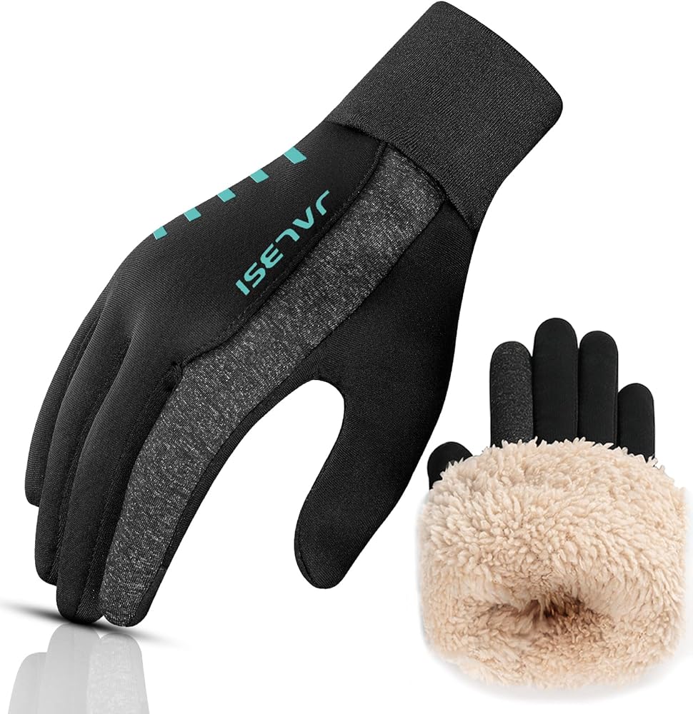 Winter Gloves Men Women With Thermal Wool Fleece Lined for Cold Weather Touchscreen Fingers Insulated Warm Windproof