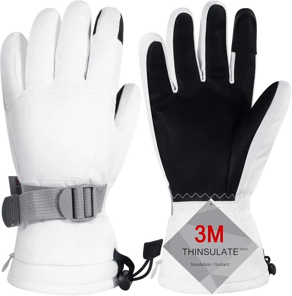 Ski Gloves, Winter Gloves,Winter Waterproof Ski Gloves, Warm and Breathable Snow Gloves, Suitable for Outdoor Sports of Boys and Girls in Cold Winter