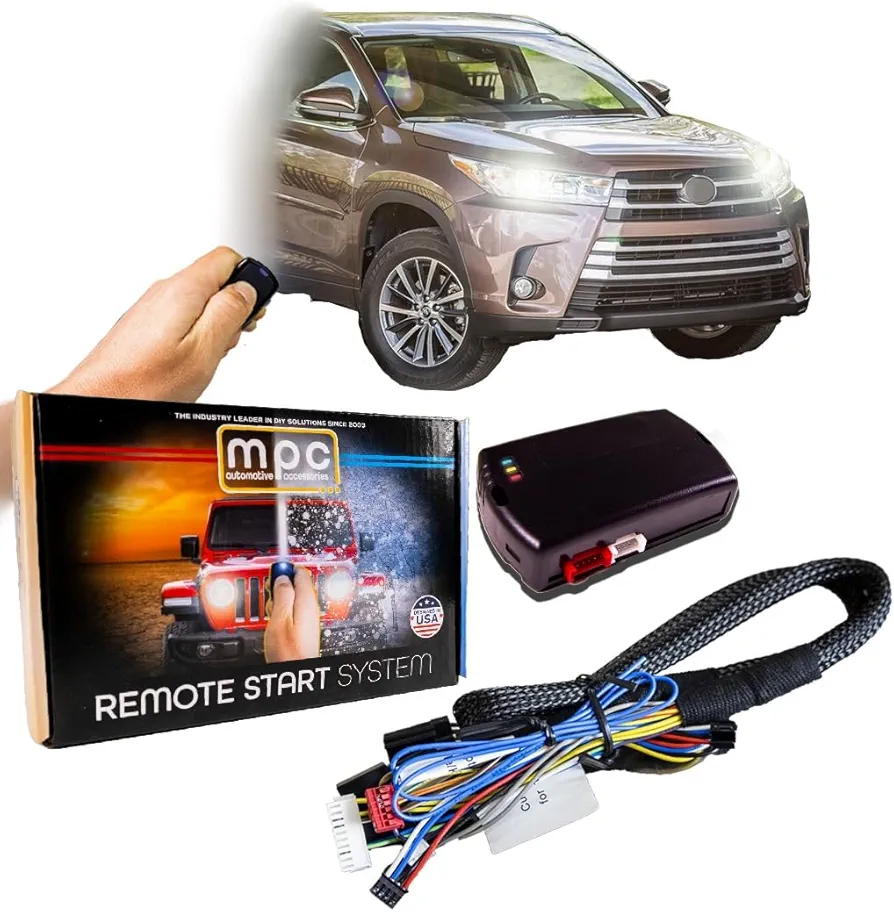 Remote Start Kit Compatible with Toyota Highlander 2014-2019 || Plug and Play || Push Lock 3X to Start || Push to Start || Easy Install || USA Tech Support